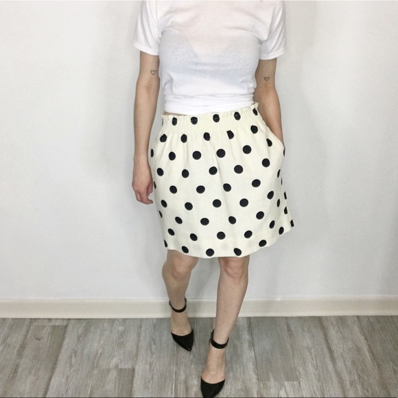 j crew polka dot skirt